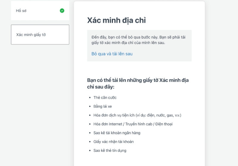 Xác minh địa chỉ cư trú