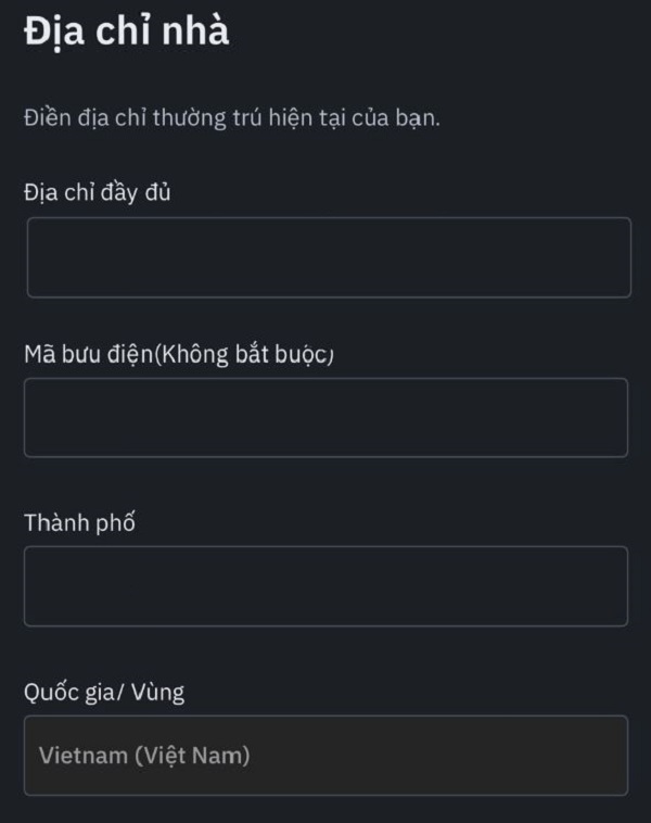 Cung cấp thông tin địa chỉ thường trú của bạn